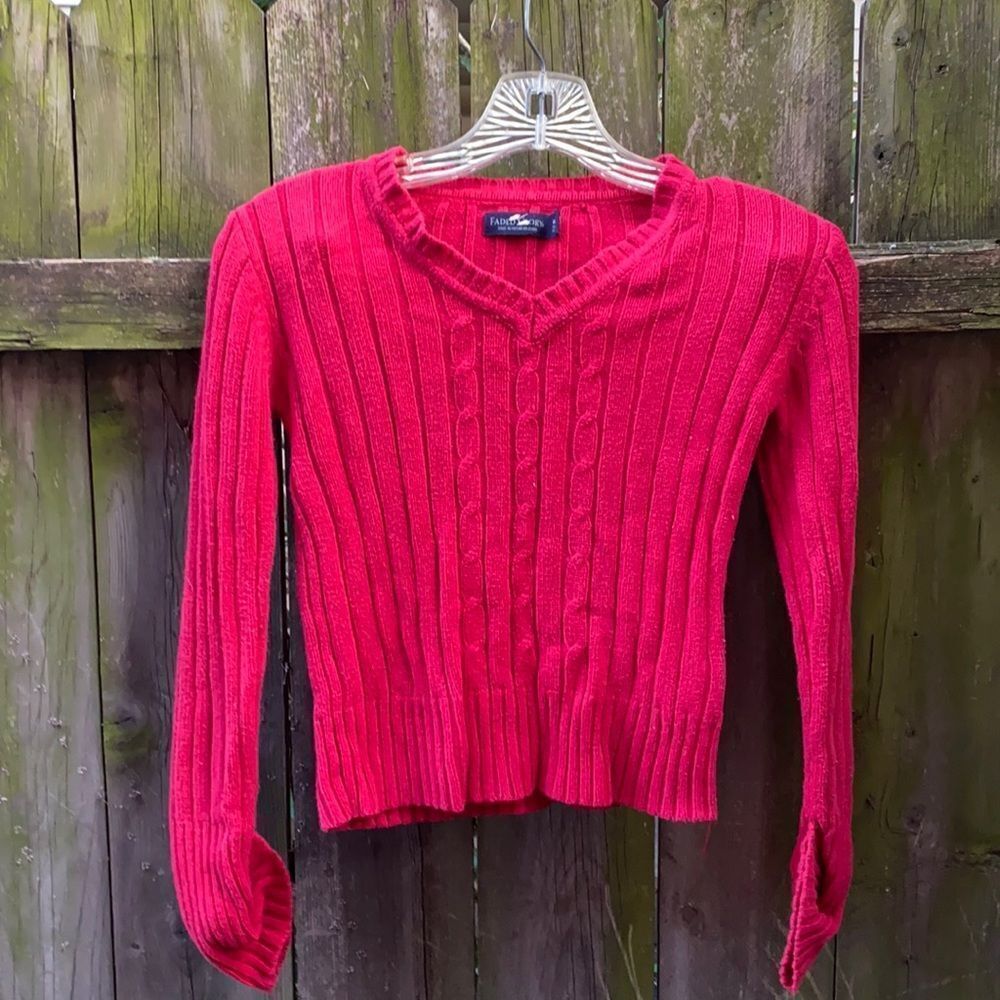 Faded Glory red sweater sz. 7-8